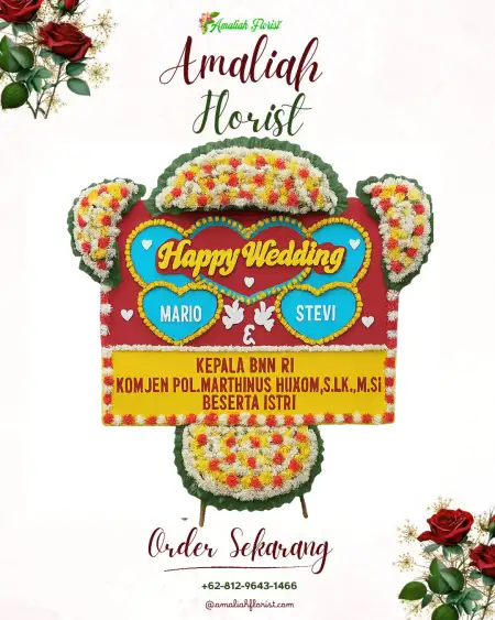 Papan Bunga Pernikahan Mantren